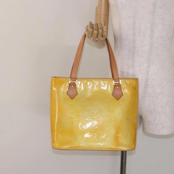 LOUIS VUITTON Monogram Vernis Houston Hand Bag Gris - Picture 1 of 16
